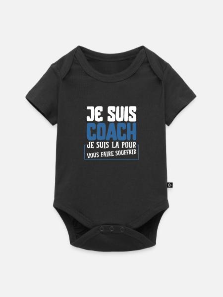 Coach souffrir cadeau - Body à manches courtes Premium Bébé - noir