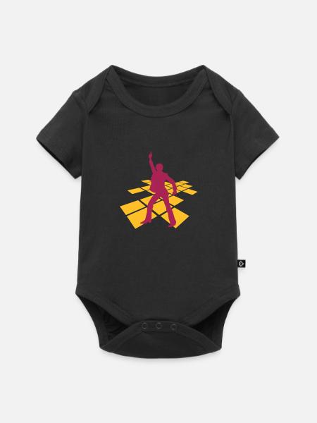 Disco - Baby Premium Kurzarmbody - Schwarz