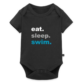 Eating, sleeping, swimming! - Gift - Baby Premium short-sleeve bodysuit - black - Front