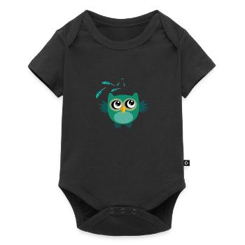 Cute owl - Baby Premium short-sleeve bodysuit - black - Front