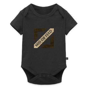 Mid or Feed - Baby Premium short-sleeve bodysuit - black - Front