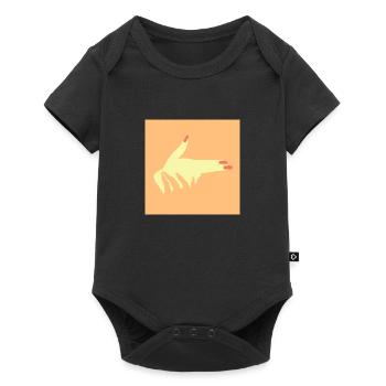 illustration main - Body à manches courtes Premium Bébé - noir - Devant