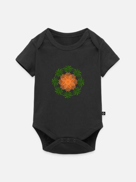 Ananas Circle - Baby Premium Kurzarmbody - Schwarz