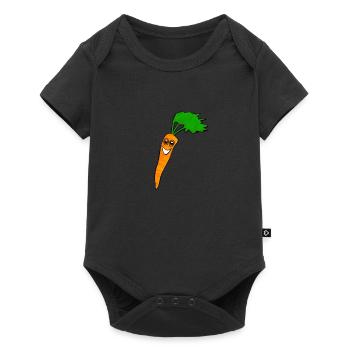 Carrot laughing - Baby Premium short-sleeve bodysuit - black - Front