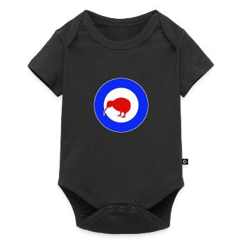 Kiwi Mod - Baby Premium Kurzarmbody - Schwarz - Vorne