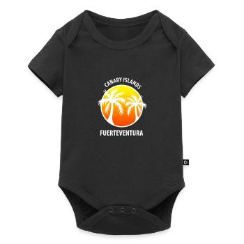 Canary Islands Fuerteventura Palm - Baby Premium short-sleeve bodysuit - black - Front