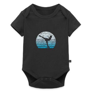 Patinage artistique Figure Skater Retro Vintage cadeau - Body à manches courtes Premium Bébé - noir - Devant