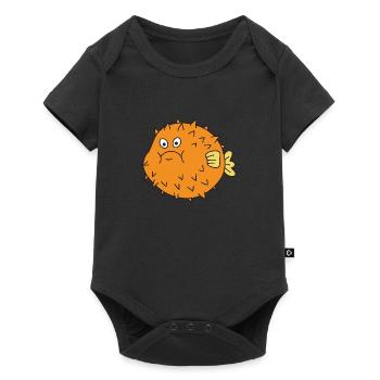 Puffer fish sea ocean under water - Baby Premium short-sleeve bodysuit - black - Front