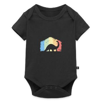Dino Dinos Dinosaur Brachiosaurus cadeau - Body à manches courtes Premium Bébé - noir - Devant