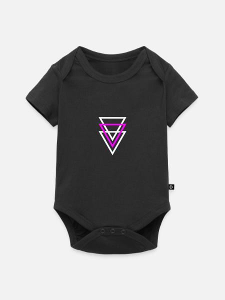 Dreiecke - Baby Premium Kurzarmbody - Schwarz