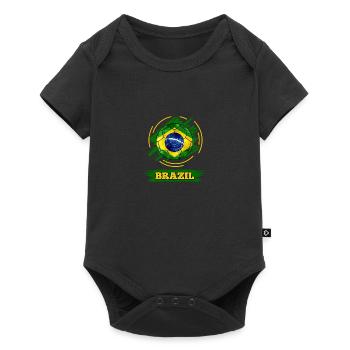Football Brésil Soccer Brazil Football - Body à manches courtes Premium Bébé - noir - Devant