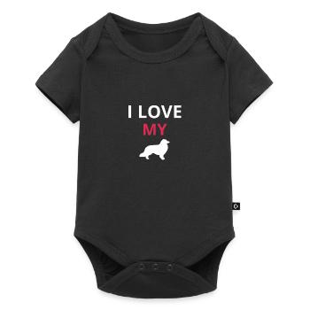 Border Collie - Body à manches courtes Premium Bébé - noir - Devant
