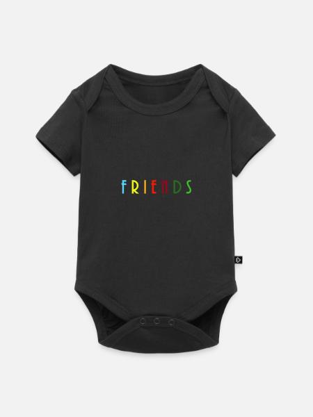 Friends - Baby Premium Kurzarmbody - Schwarz