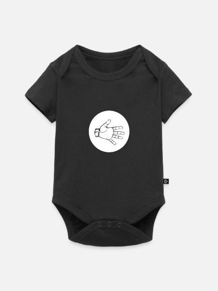 PAPIER (w) - Baby Premium Kurzarmbody - Schwarz