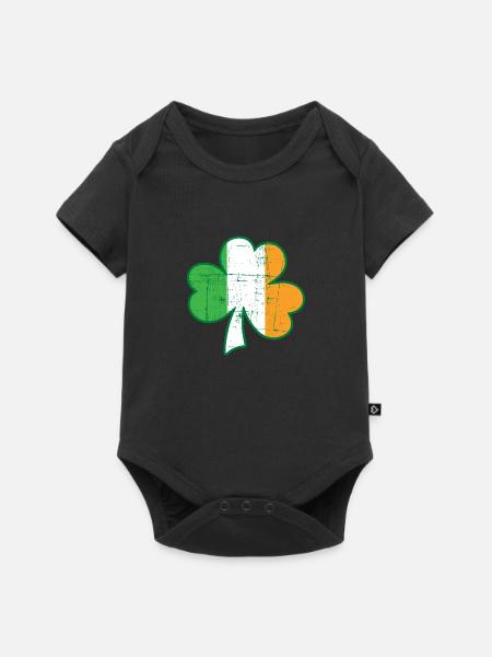 Irish flag de - Baby Premium Kurzarmbody - Schwarz