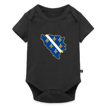 bosna umriss - Baby Premium Kurzarmbody - Schwarz - Vorne