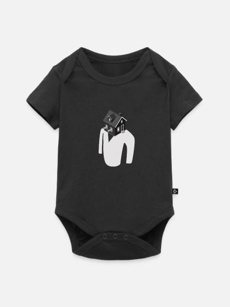 Observation Haus Gebäude Geschenk - Baby Premium Kurzarmbody - Schwarz