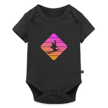 skieur - Body à manches courtes Premium Bébé - noir - Devant