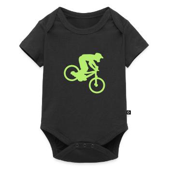 DOWNHILL MOUNTAIN BIKER - Baby Premium short-sleeve bodysuit - black - Front