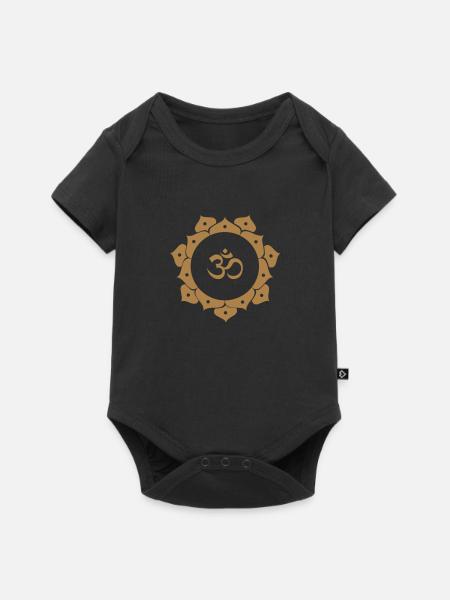 Ohm, Aum, Om - Baby Premium Kurzarmbody - Schwarz