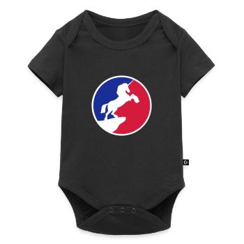 sport red blue logo cool silhouette night cliff m - Baby Premium short-sleeve bodysuit - black - Front