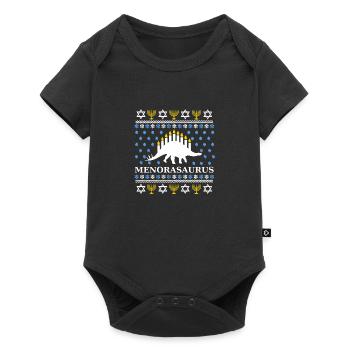 Menorasaurus - Great gift idea Jews, Hanukkah - Baby Premium short-sleeve bodysuit - black - Front