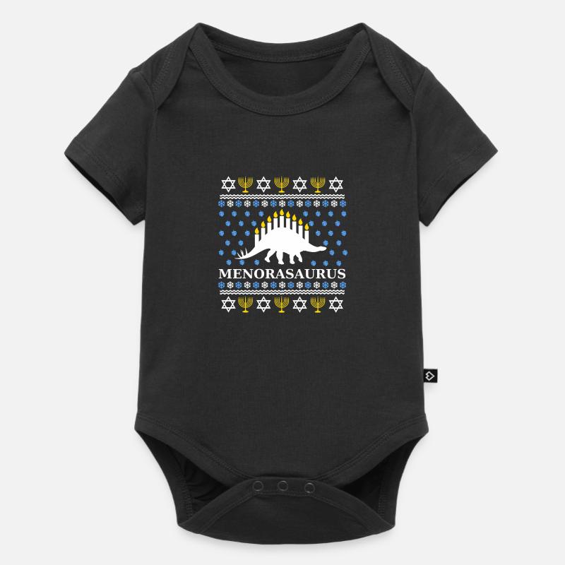 Menorasaurus - Excellente idée-cadeau Juifs, Hanoukka - Body à manches courtes Premium Bébé - noir