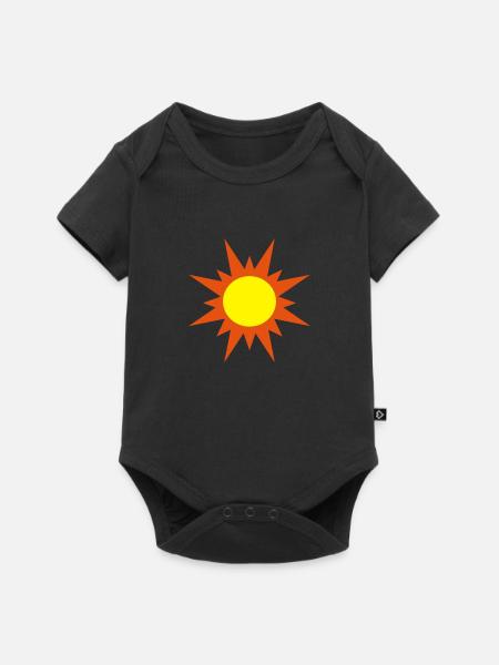 Sonne - Baby Premium Kurzarmbody - Schwarz