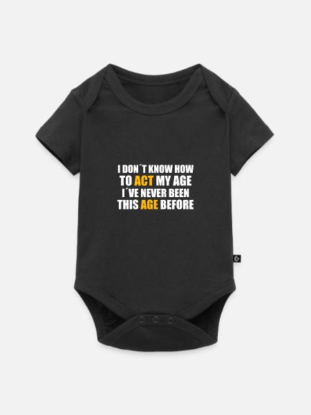 kindisch - Baby Premium Kurzarmbody - Schwarz