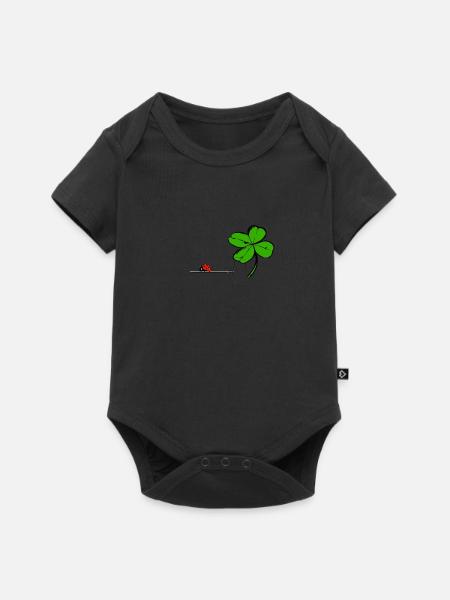 Marienkäfer näht - Baby Premium Kurzarmbody - Schwarz