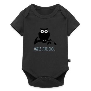 owls are cool - Baby Premium short-sleeve bodysuit - black - Front