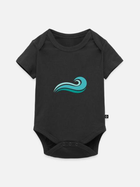 OZEAN - Baby Premium Kurzarmbody - Schwarz