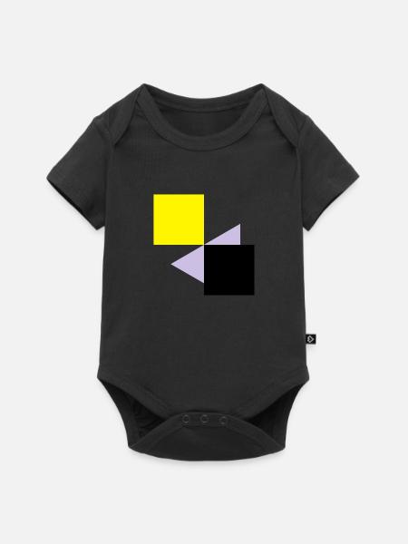 Abstrakte Quadrate - Baby Premium Kurzarmbody - Schwarz