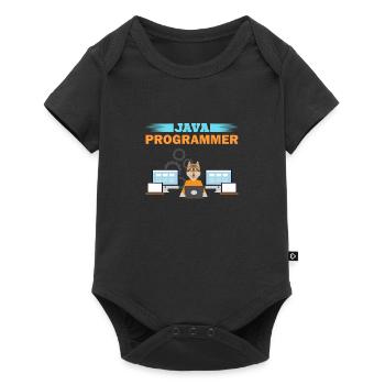 Java Programmer - Baby Premium Kurzarmbody - Schwarz - Vorne