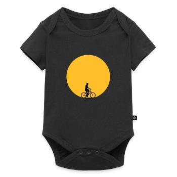 bicycle sun summer round circle logo sihouette fah - Baby Premium short-sleeve bodysuit - black - Front