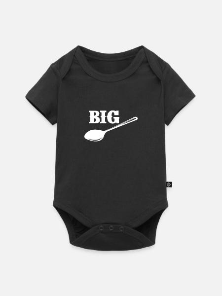 Grosser Löffel Partnershirt - Baby Premium Kurzarmbody - Schwarz