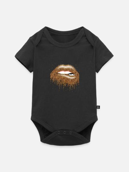 Leopardenlippe - Baby Premium Kurzarmbody - Schwarz