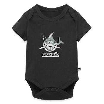Kuschel Hai - Free Hugs - Gratis Umarmung - 3C - Baby Premium Kurzarmbody - Schwarz - Vorne