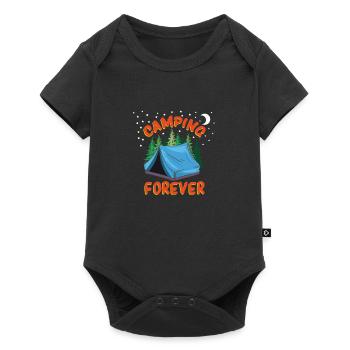 Camping Forever - Baby Premium short-sleeve bodysuit - black - Front