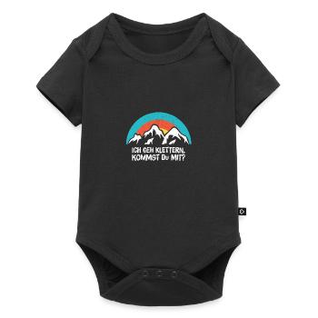 Klettern Sportklettern Felsklettern Geschenkidee - Baby Premium Kurzarmbody - Schwarz - Vorne