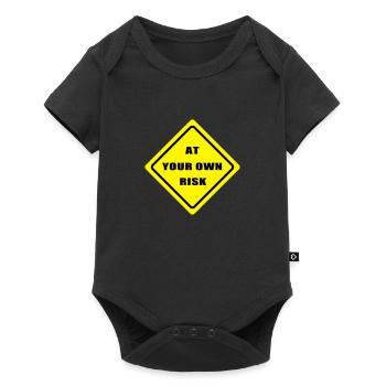 At your own risk - Baby Premium short-sleeve bodysuit - black - Front