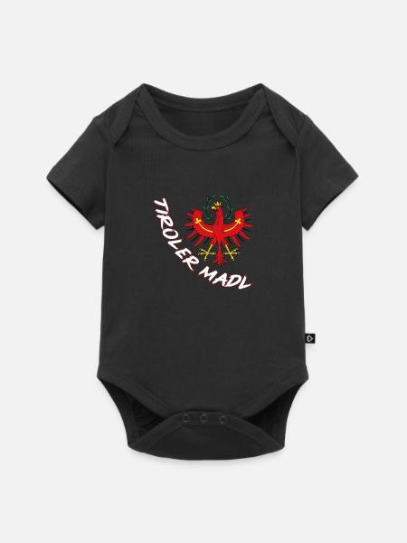 Tiroler Madl - Baby Premium Kurzarmbody - Schwarz