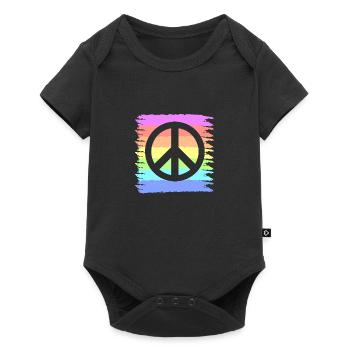 Hippie | Peace Sign Hippies Love Gift Ideas - Baby Premium short-sleeve bodysuit - black - Front