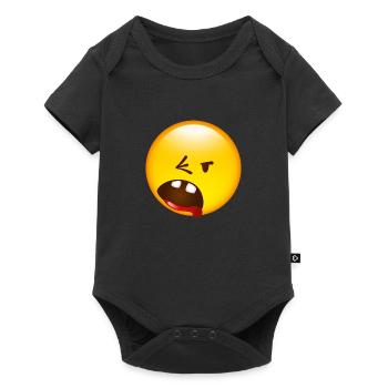 Smiley Break - Baby Premium Kurzarmbody - Schwarz - Vorne