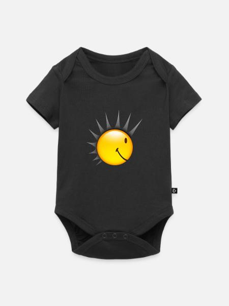 Smiley Punk Side - Baby Premium short-sleeve bodysuit - black