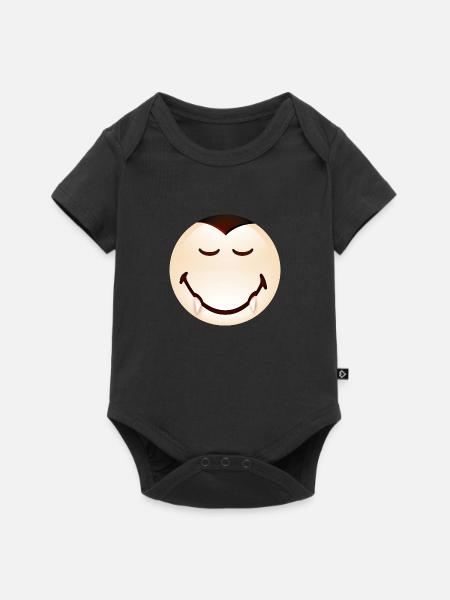 Smiley Halloween Dracula - Baby Premium Kurzarmbody - Schwarz