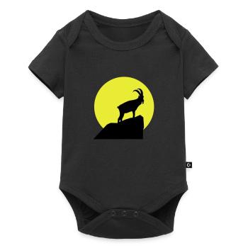 Sternzeichen Steinbock - Baby Premium Kurzarmbody - Schwarz - Vorne