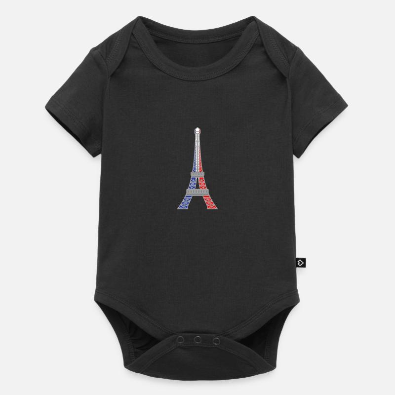 France Eiffel Tower - Baby Premium short-sleeve bodysuit - black