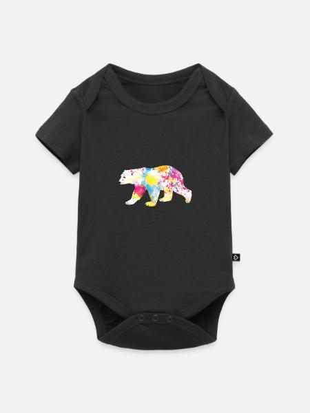 polar bear - Baby Premium Kurzarmbody - Schwarz
