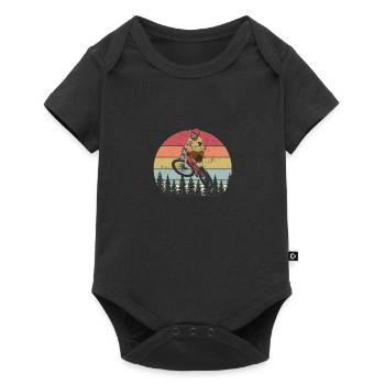VTT rétro vintage - Body à manches courtes Premium Bébé - noir - Devant
